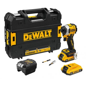 DEWALT 20V MAX BRUSHLESS ATOMIC™ IMPACT DRIVER KIT (2.0AH X2) DCF850D2A