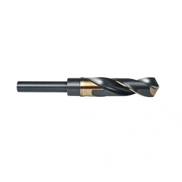 PRECISION COBALT DRILLS, 1/2" REDUCED SHANK, BRONZE OXIDE, 118° POINT (R56CO) - FRACTIONAL SIZE