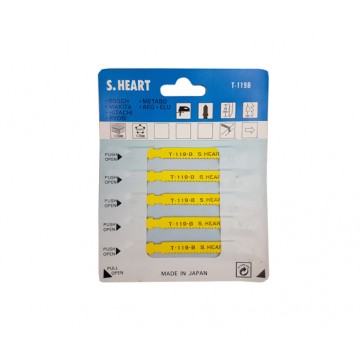 S. HEART JIGSAW BLADE FOR BOSCH, AEG AND METABO, T-119B