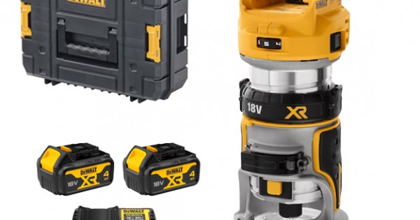 Dcw600 Router Bit Set DEWALT 18V LI-ION 8MM BRUSHLESS COMPACT ROUTER (4.0AH X2) DCW600M2T